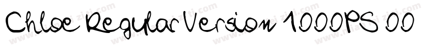 Chloe RegularVersion 1000PS 0010字体转换